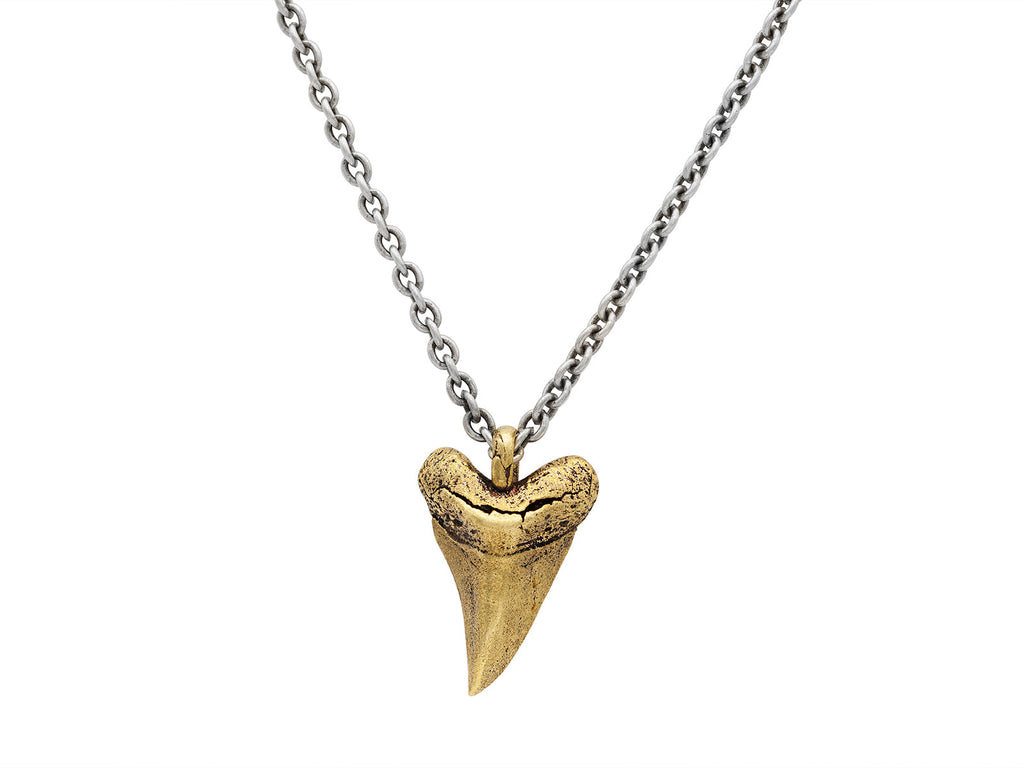 John Varvatos, Brass/Sterling Silver Tooth Necklace