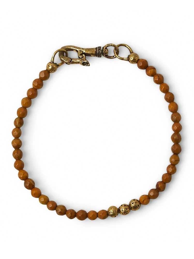 John Varvatos BRASS AND BLACK LAVA Bead Necklace for Men