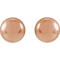 14K Yellow Gold Classic Ball Stud Earrings