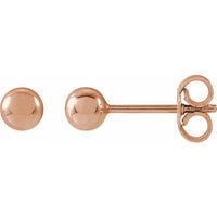 14K Yellow Gold Classic Ball Stud Earrings