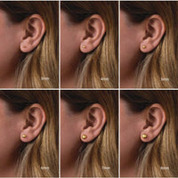 14K Yellow Gold Classic Ball Stud Earrings