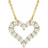 14K Gold Vermeil Lab-Grown Diamond Heart Necklace