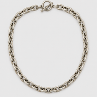 Twist Sterling Silver Spinel Link Chain Necklace