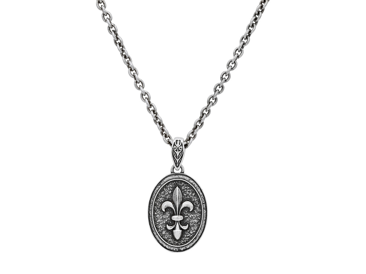 John Varvatos, Fleur De Lis Pendant Necklace