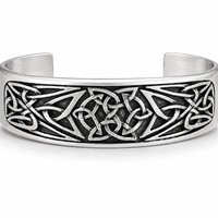 John Varvatos Sterling Silver Celtic Design Cuff Bracelet