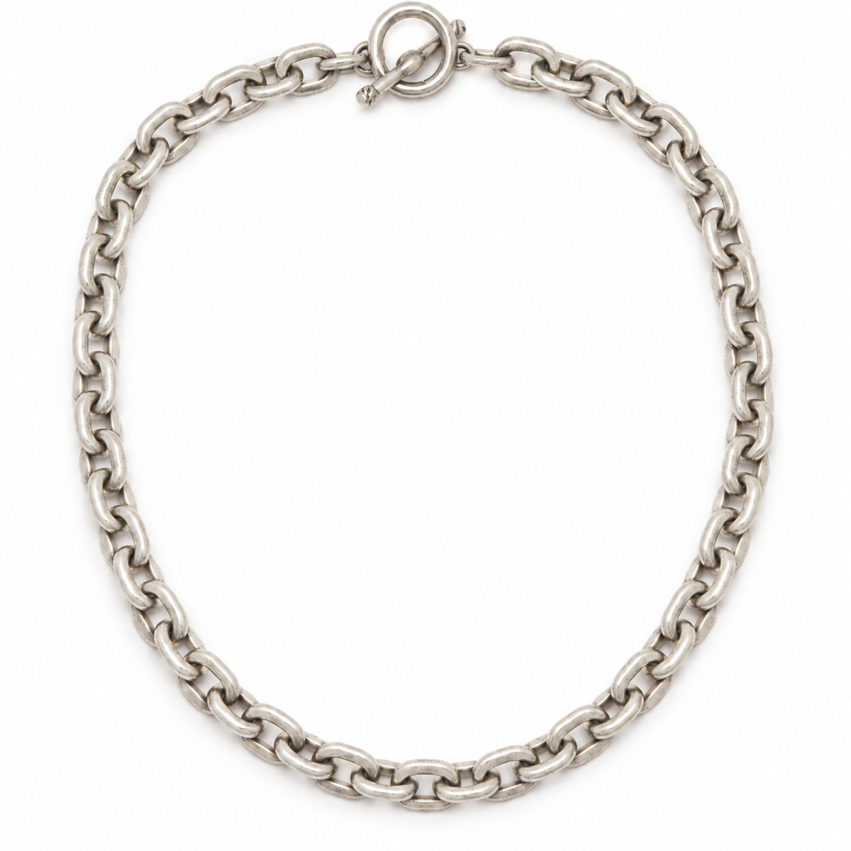 Twist Sterling Silver Spinel Link Chain Necklace