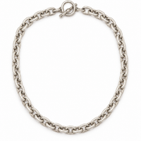 Twist Sterling Silver Spinel Link Chain Necklace