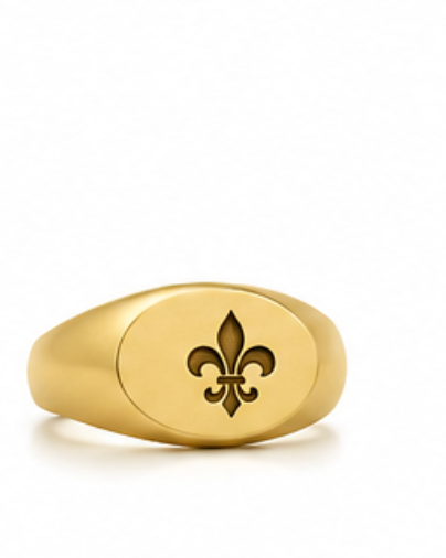 John Varvatos Luxe 18K Yellow Gold Signet Ring