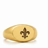 John Varvatos Luxe 18K Yellow Gold Signet Ring