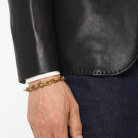 John Varvatos Thorn Brass Small Chain Link Bracelet — view B