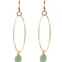 Yaf Sparkle, Gem Wire Hoop Earrings