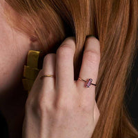 Yaf Sparkle, Wild Hyacinth 14K Solid Gold Ring
