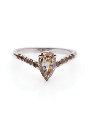 Sarah Michiko, arched Brown Diamond Ring
