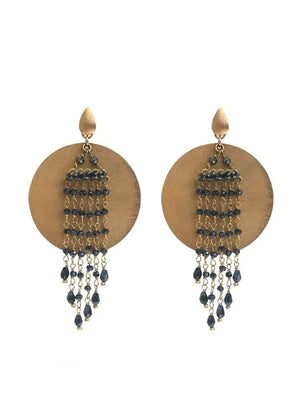 Yaf Sparkle, Statement Disc Earrings