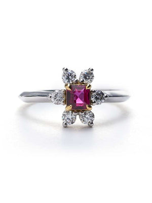 Yaf Sparkle, Ruby & Diamond ring