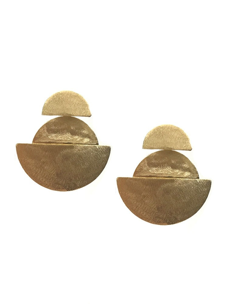 Yaf Sparkle, Semicircles Earrings
