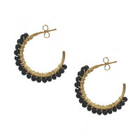 Yaf Sparkle, Beaded Gem Hoops