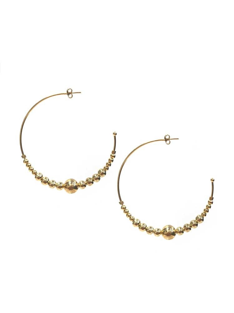 Yaf Sparkle, Beaded Large Hoops