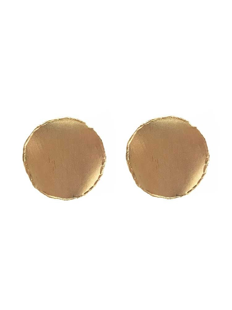 Yaf Sparkle, Wavy Disc Earrings
