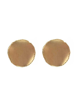 Yaf Sparkle, Wavy Disc Earrings