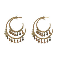 Yaf Sparkle, Teardrops Hoop Earrings
