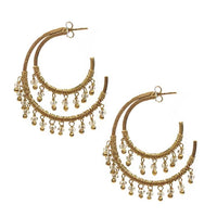 Yaf Sparkle, Teardrops Hoop Earrings