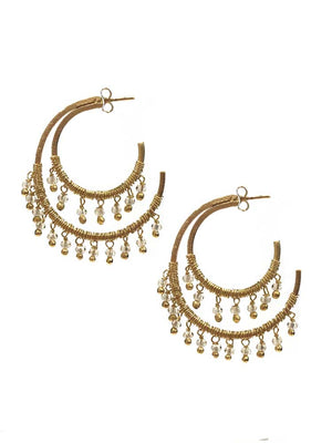 Yaf Sparkle, Teardrops Hoop Earrings