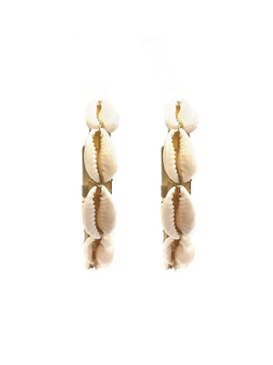 Yaf Sparkle, Shell Hoop Earrings