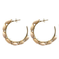 Yaf Sparkle, Shell Hoop Earrings