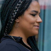Yaf Sparkle, Double Hoop Earrings Small
