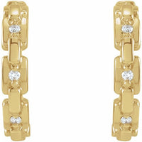 Yaf Sparkle, Chain Link Diamond Huggies