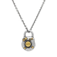 John Varvatos, Brass/Silver Locket Necklace