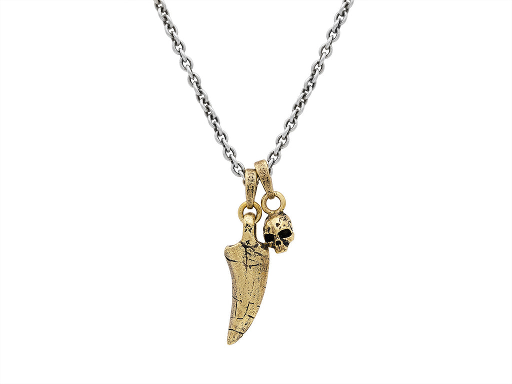John Varvatos, Tooth and Skull Charms Necklace