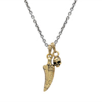 John Varvatos, Tooth and Skull Charms Necklace