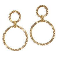 Yaf Sparkle, Statement Triple Circle Earrings