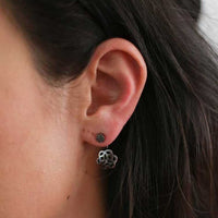 Vieri, Mandala White Gold Earrings