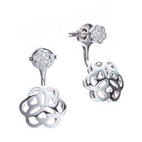 Vieri, Mandala White Gold Earrings
