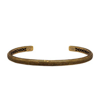 John Varvatos, Brass Cuff Bracelet, Wood Texture