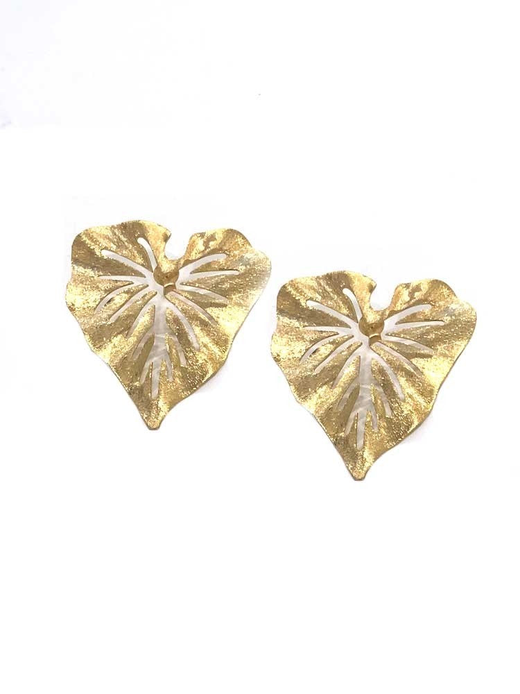 Yaf Sparkle, Palm Leaf Earrings