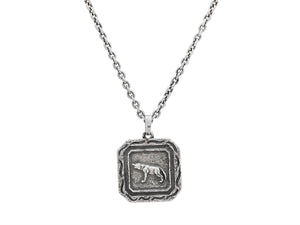 John Varvatos, Wolf Silver Necklace