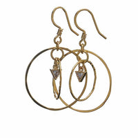 Yaf Sparkle, Triangle Wire Hoop Earrings