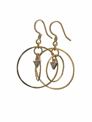 Yaf Sparkle, Triangle Wire Hoop Earrings