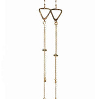Yaf Sparkle, Triangle Chain Long Earrings