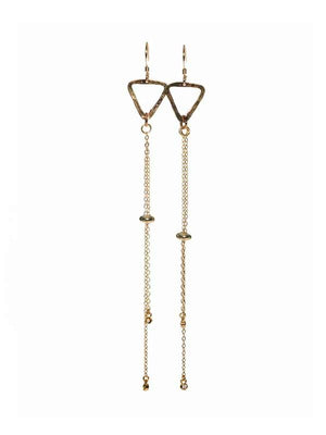 Yaf Sparkle, Triangle Chain Long Earrings