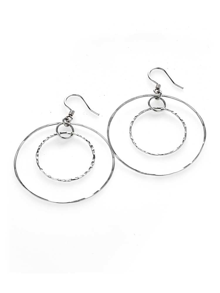 Yaf Sparkle, Double Hoop Earrings Large