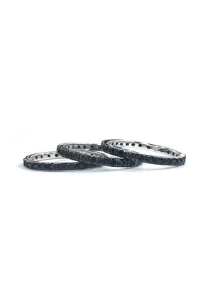 Yaf Sparkle, Stackable Rings Black