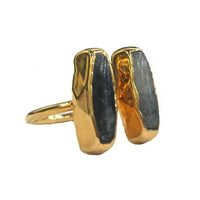 Yaf Sparkle, Double Agate Ring