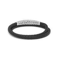 Buddha to Buddha, Barbara Double Leather Black Bracelet
