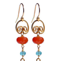 Delanacre, Corail Short Earrings