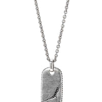 John Varvatos, Diamond Dog Tag Necklace